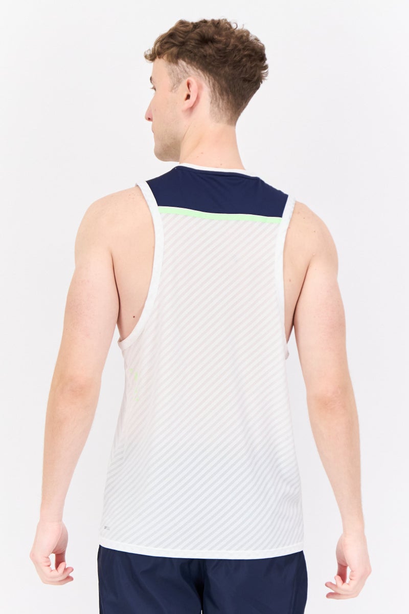 PUMA تي شيرت تدريب للرجال بلياقة بدنية بشعار العلامة التجارية ، أبيض - Image 2